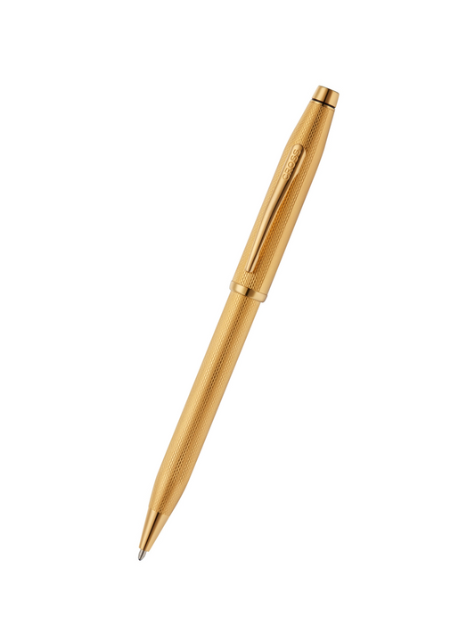 Century® II Polished 23KT Gold-plated Engraved Diamond Pattern Ballpoint Pen
